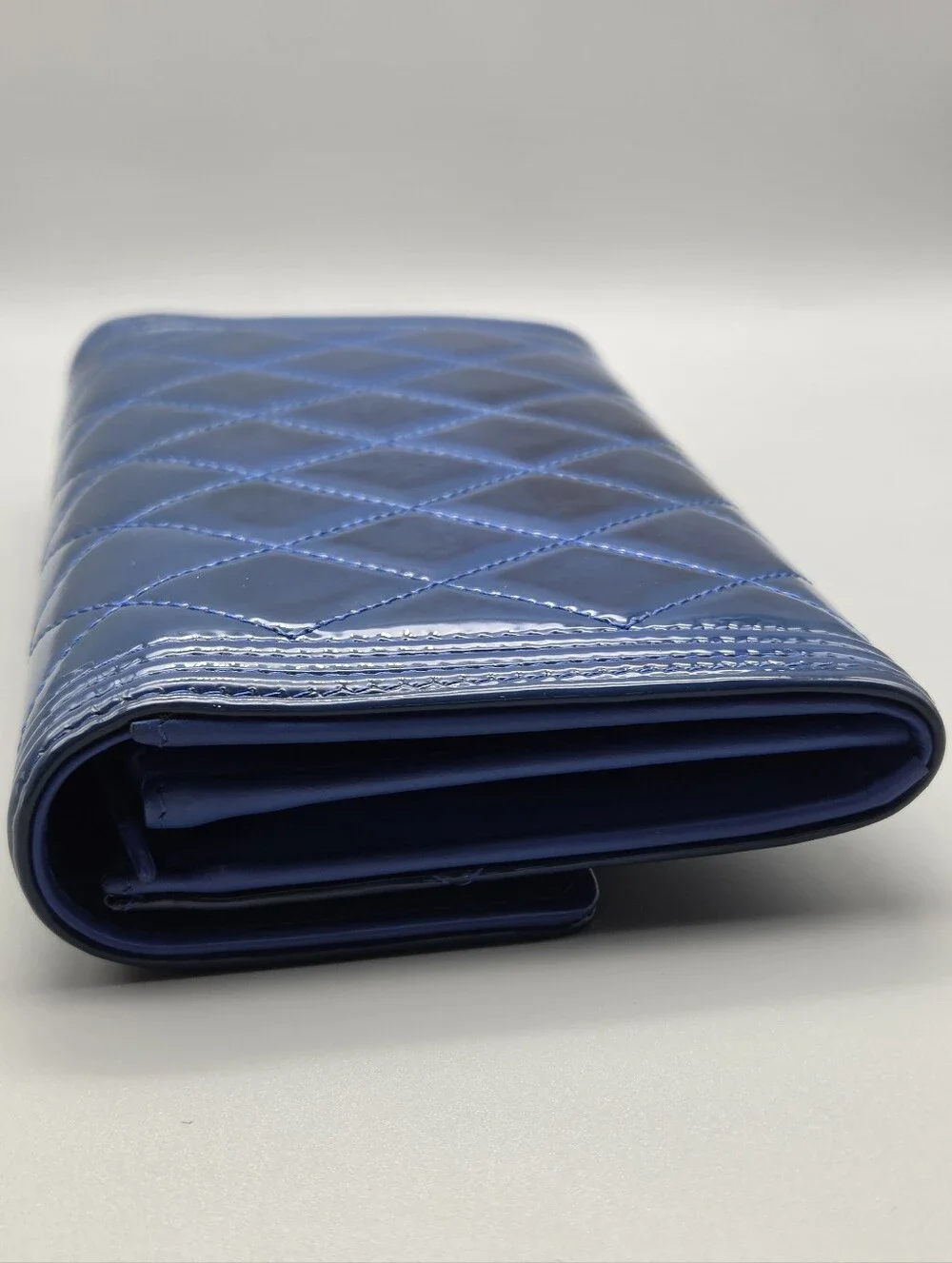 💙CHANEL Authentic Boy Blue Quilted Clutch/Wallet💙